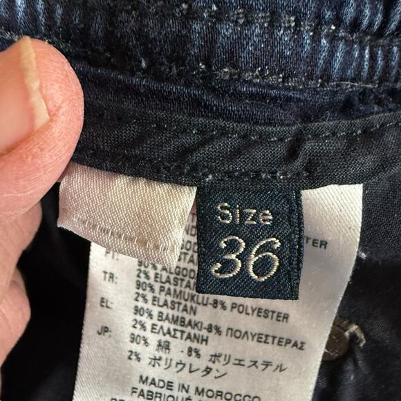 DIESEL Krooley-Ne Stretch 0674Y Jogg Jeans Men's W36 Blue Zip Stretch Sweatpants - Picture 8 of 16